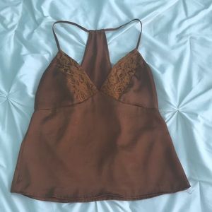 Orange Lace Tank